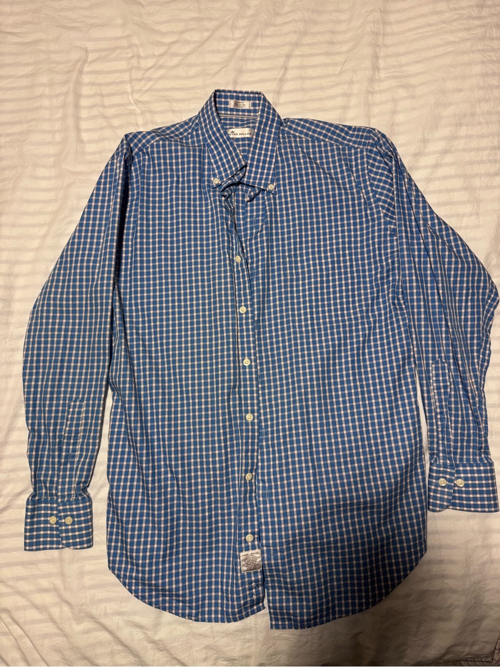 Peter Millar Classic Blue Check Button-Down Shirt